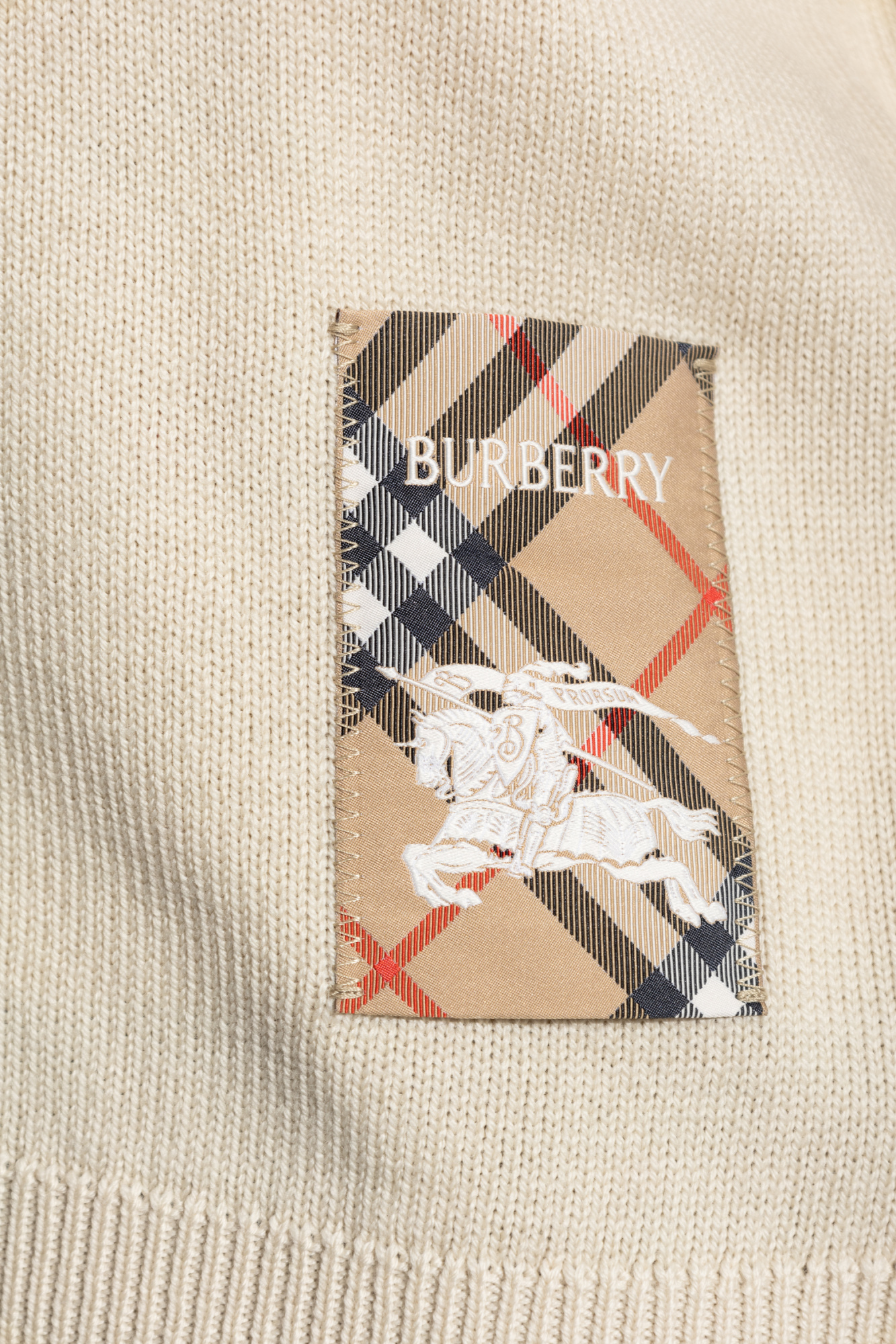 Burberry Wool cardigan with logo patch | Women's | Vitkac